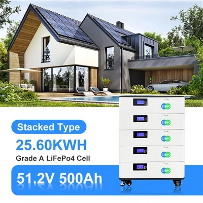 Solari 51.2V 500Ah 25.6kwh Ħażna Residenzjali tal-Batterija